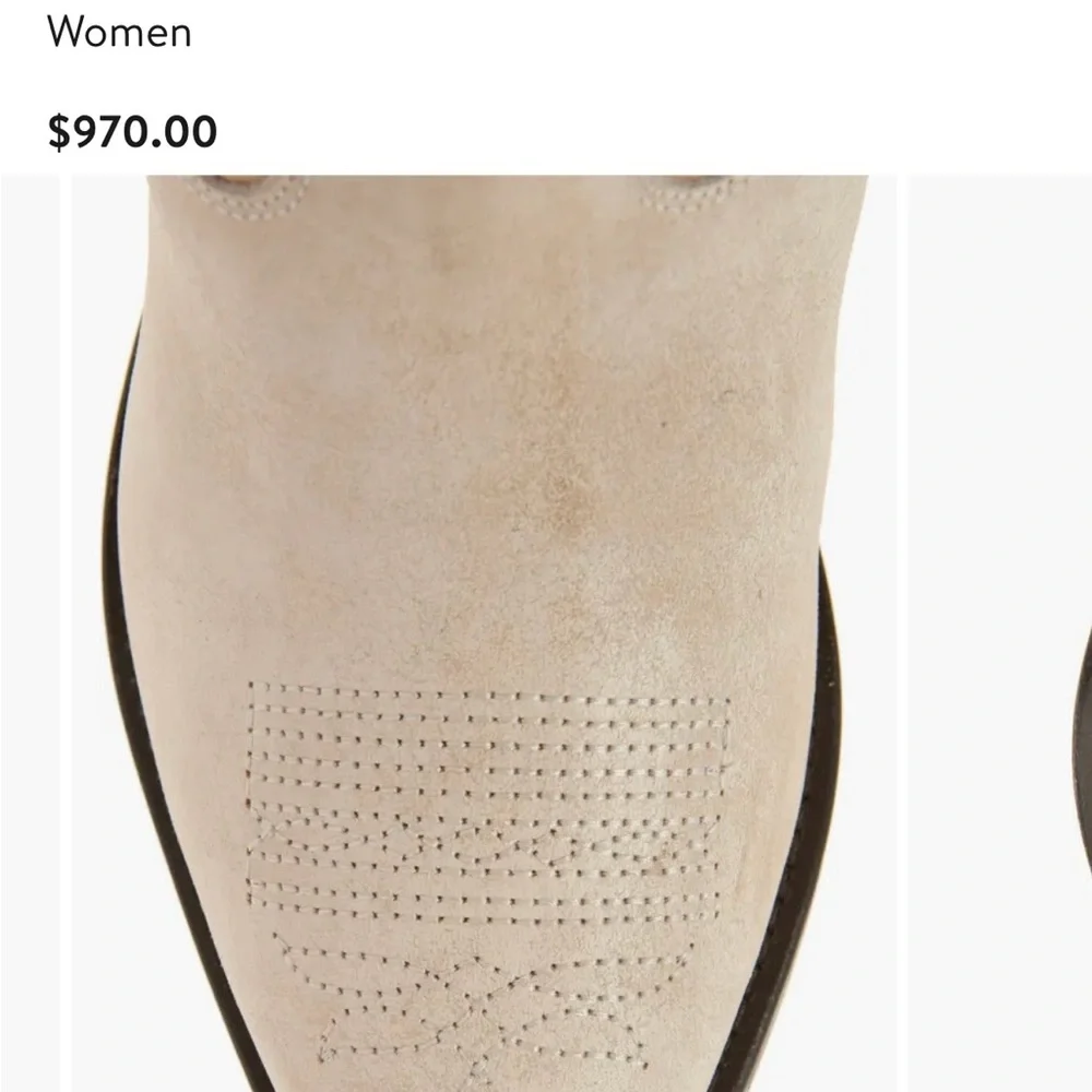 Golden Goose Beige Leather Cowboy Boots - Picture 5 of 7